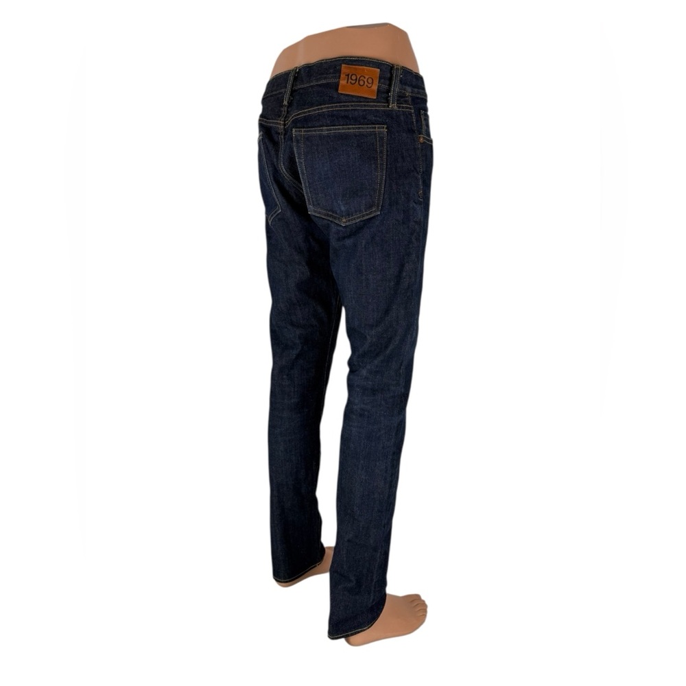 GAP 1969 Mens 31 X 32 Slim Straight Japanese Selvedge Denim Resin Rinse Cotton - Picture 5 of 16